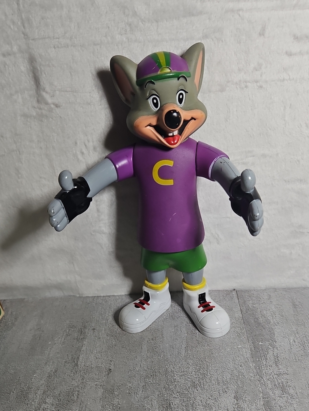 Vintage Chuck E. Cheese 7.5” Poseable Action Figure by CEC Entertainment.